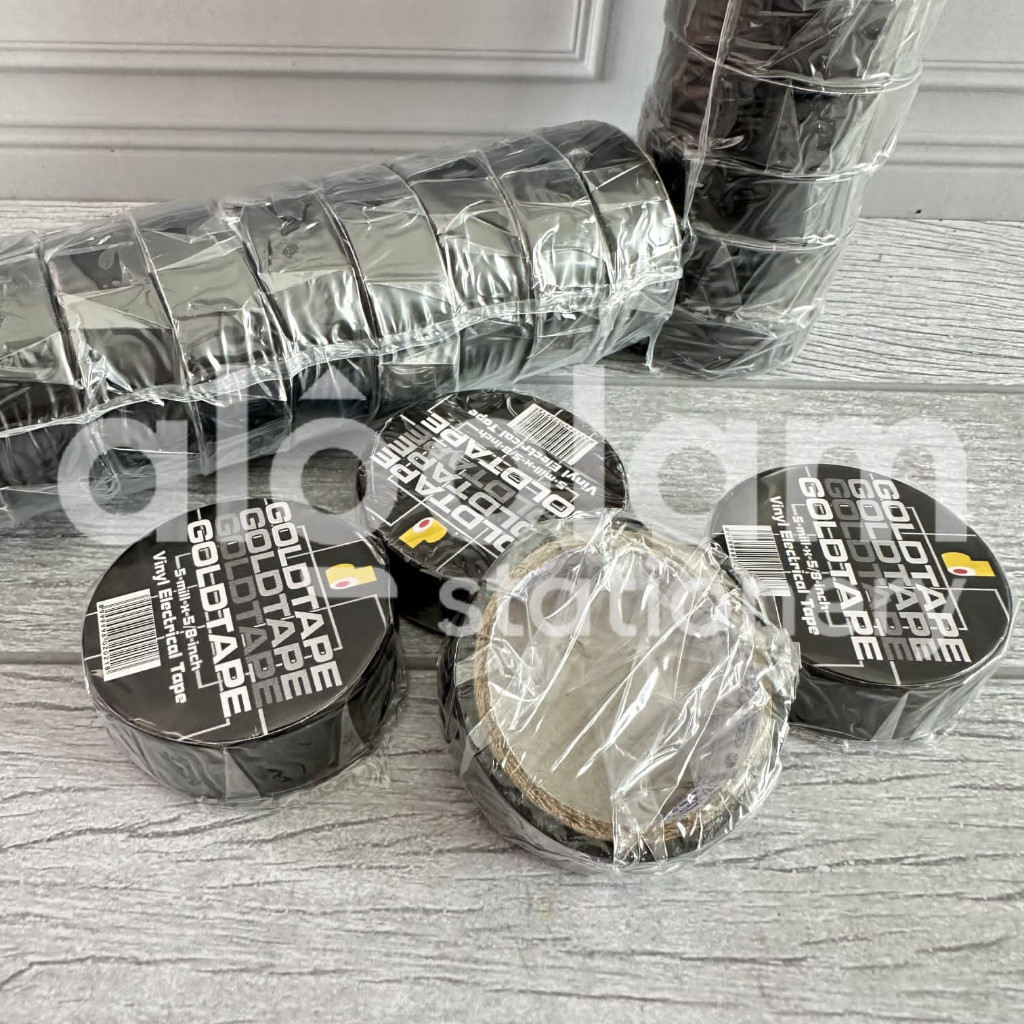 

ECER ( 1 PCS ) Isolasi Listrik Hitam PVC Electirical Tape Goldtape lengkap