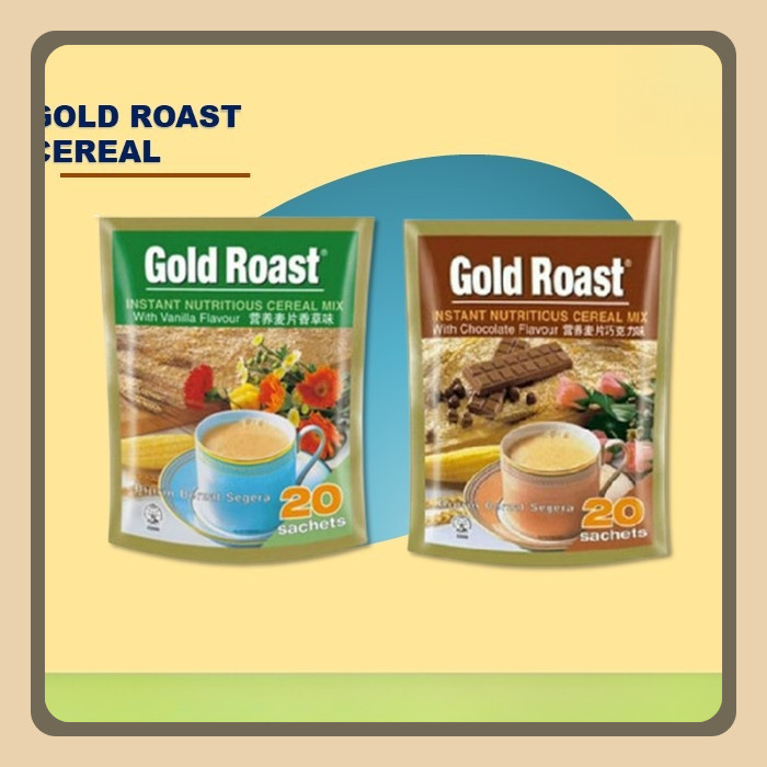 

GOLD ROAST NUTRITIOUS CEREAL MIX / SEREAL INSTAN / INSTANT VANILLA VANILA / CHOCOLATE COKLAT-600gr