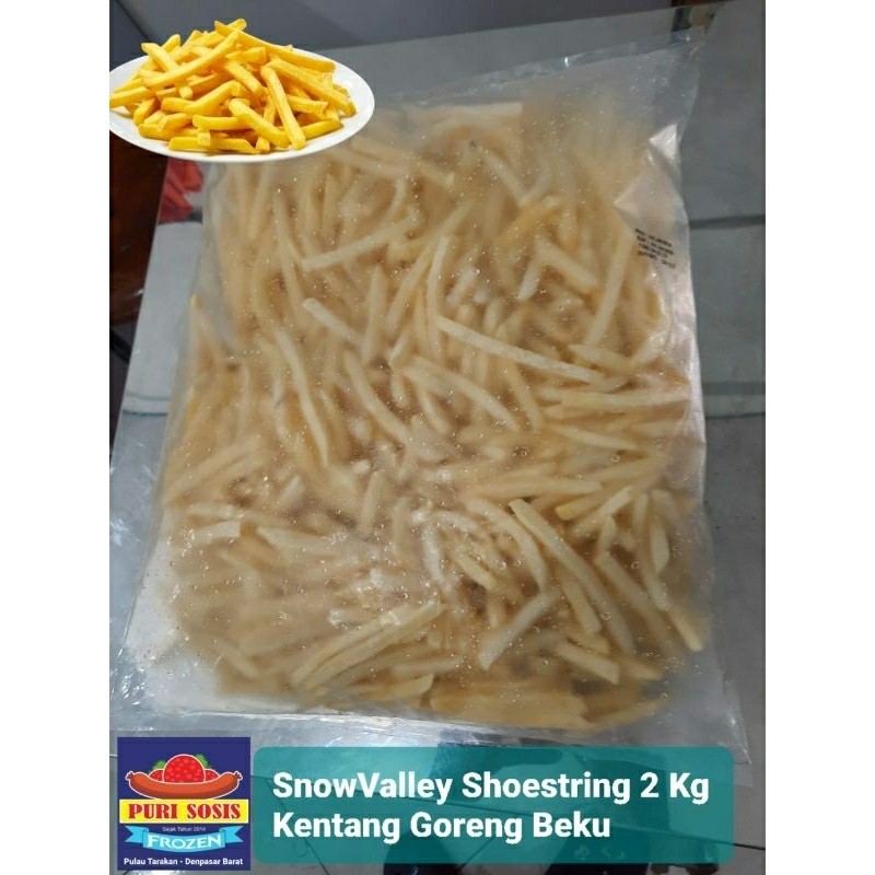 

KENTANG SNOW VALLEY SHOESTRING 2KG, Kentang goreng kemasan curah