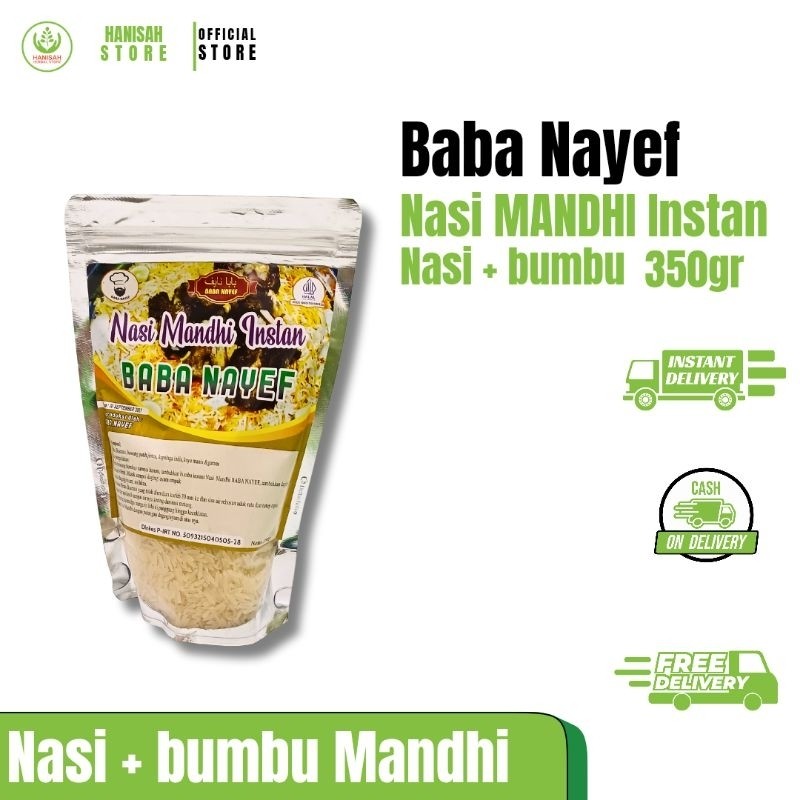 

BABA NAYEF - Paket Beras + Bumbu Instan Nasi Kebuli, Nasi Biryani, Nasi Kabsah, Nasi Mandhi Baba Nayef 350gr