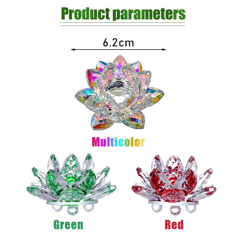 ZENID Pajangan Hiasan Teratai Kristal bunga Dekorasi Crystal Lotus Souvenir Dekorasi Hiasan meja