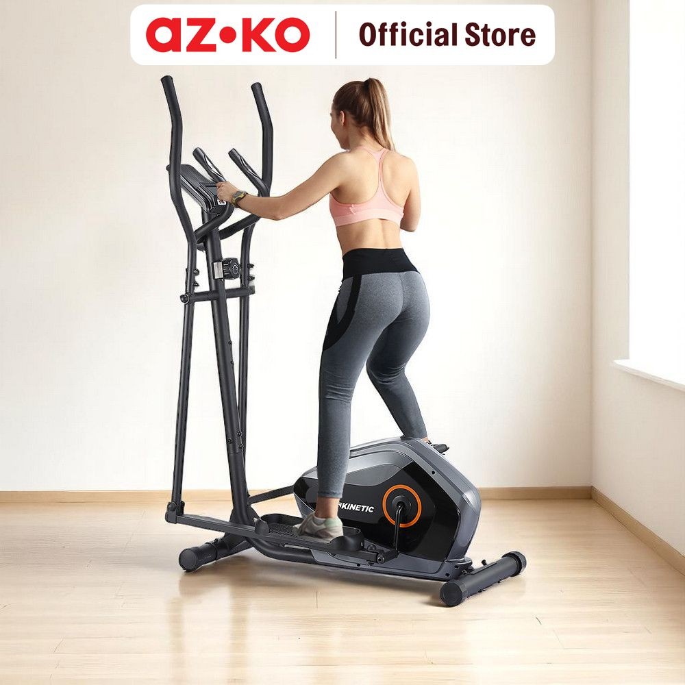 AZKO Kinetic Elliptical 520E - Orange/Hitam Peralatan Fitnes Alat Gym Peralatan Olahraga Indoor Bike