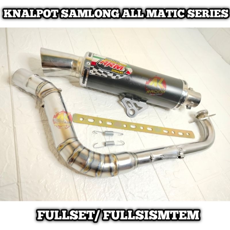 Knalpot Racing Samlong ARM Type Cobra Untuk Motor Beat Scoopy Genio Vario Mio Fino mio j Beat deluxe