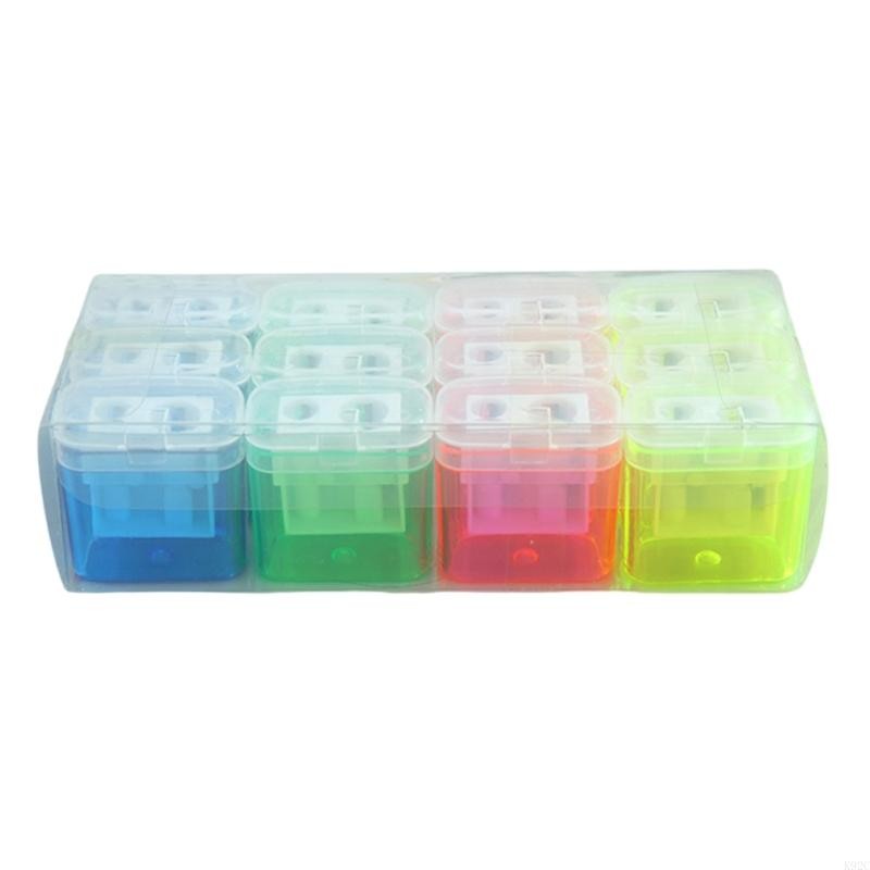 

12Pcs Double Hole Pencil Sharpener, Single Hole Sharpener for Boy Girl Adult Student School Office