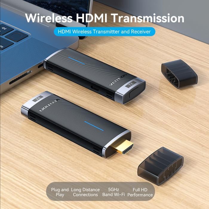Vention HDMI Extension Display Wireless Dongle HDMI Transmitter Receiver ADC Original Nirkabel Pengg