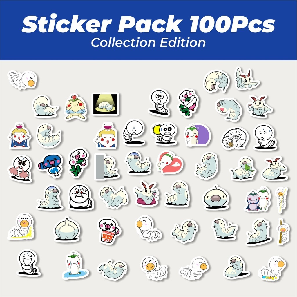 

Hot Hewan Ulat Sutera Lucu Anti Air Stikers Berperekat Waterproof Sticker Decal Buat Motor Helm Buku Journal Koper Casing HP Laptop Botol Minum
