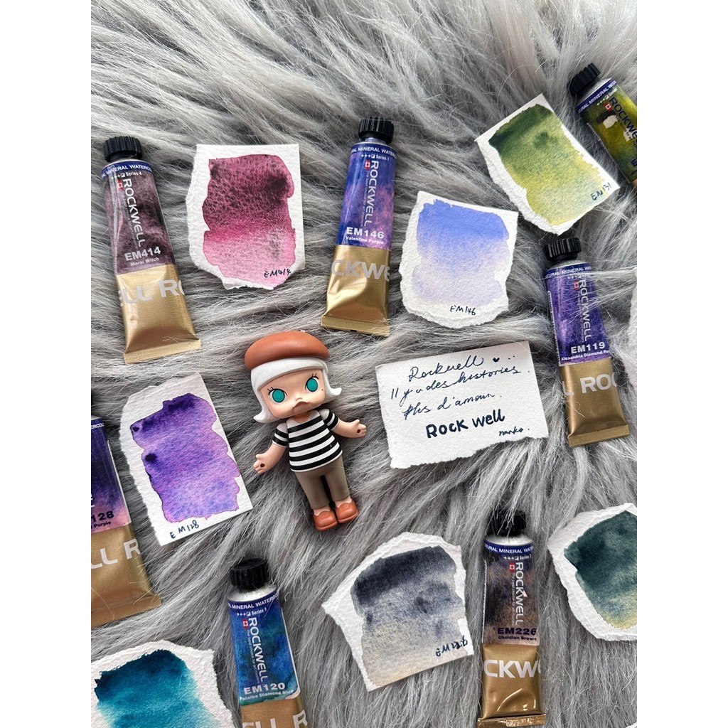 

canada ROCKWELL mineral watercolor pigment 12 color solid travel magic Acuarela artist beginner art supplies student supplies