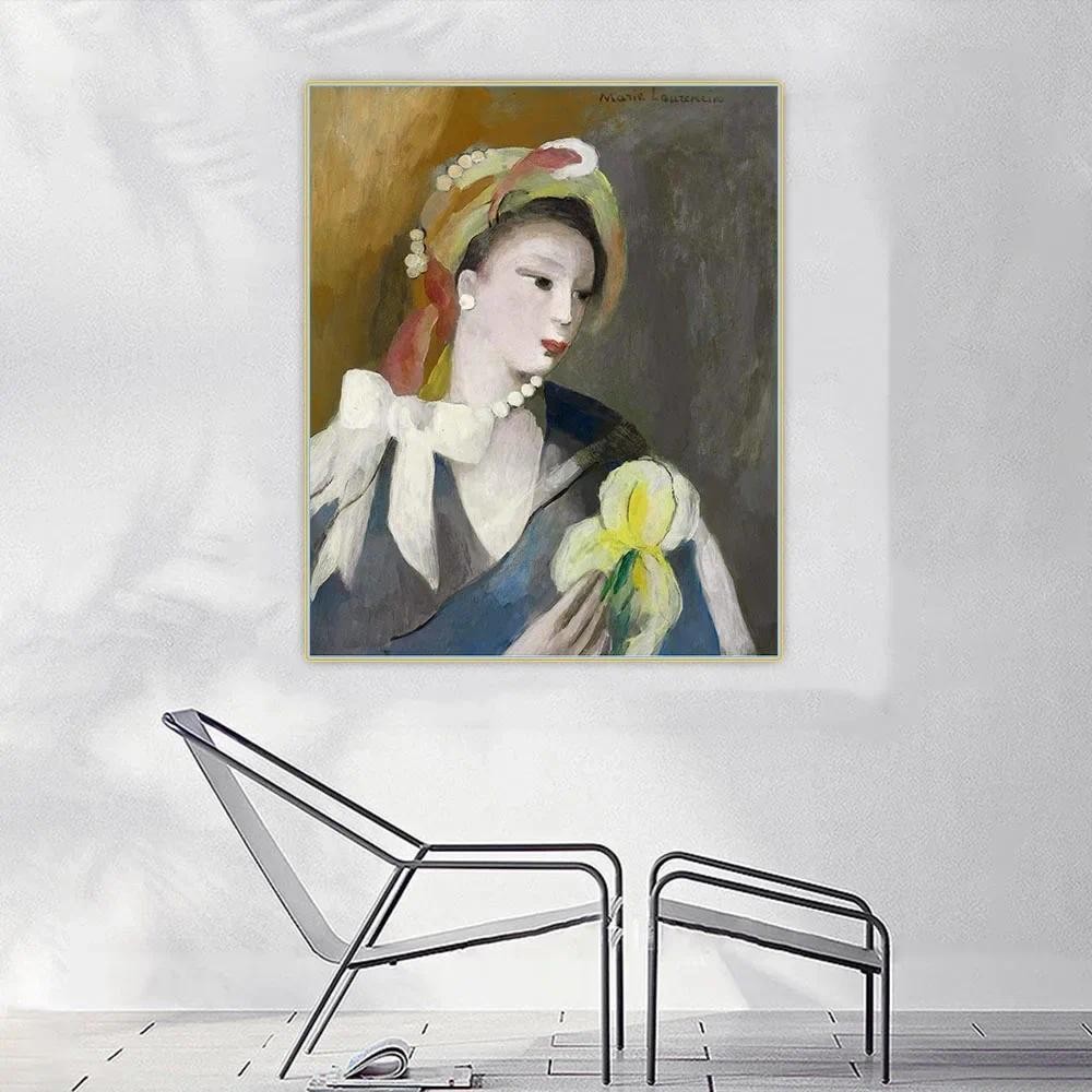 

Marie Laurencin " Bust Of A Young Woman " Aesthetic Canvas Oil Painting Picture Print Poster Wall Decor Home Interior Decoration
