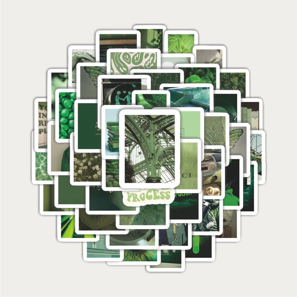 

Sticker Pack Stiker Green Tone Color Aesthetic INS Style | Sticker TUMBLR | Stiker LAPTOP KOPER HELM