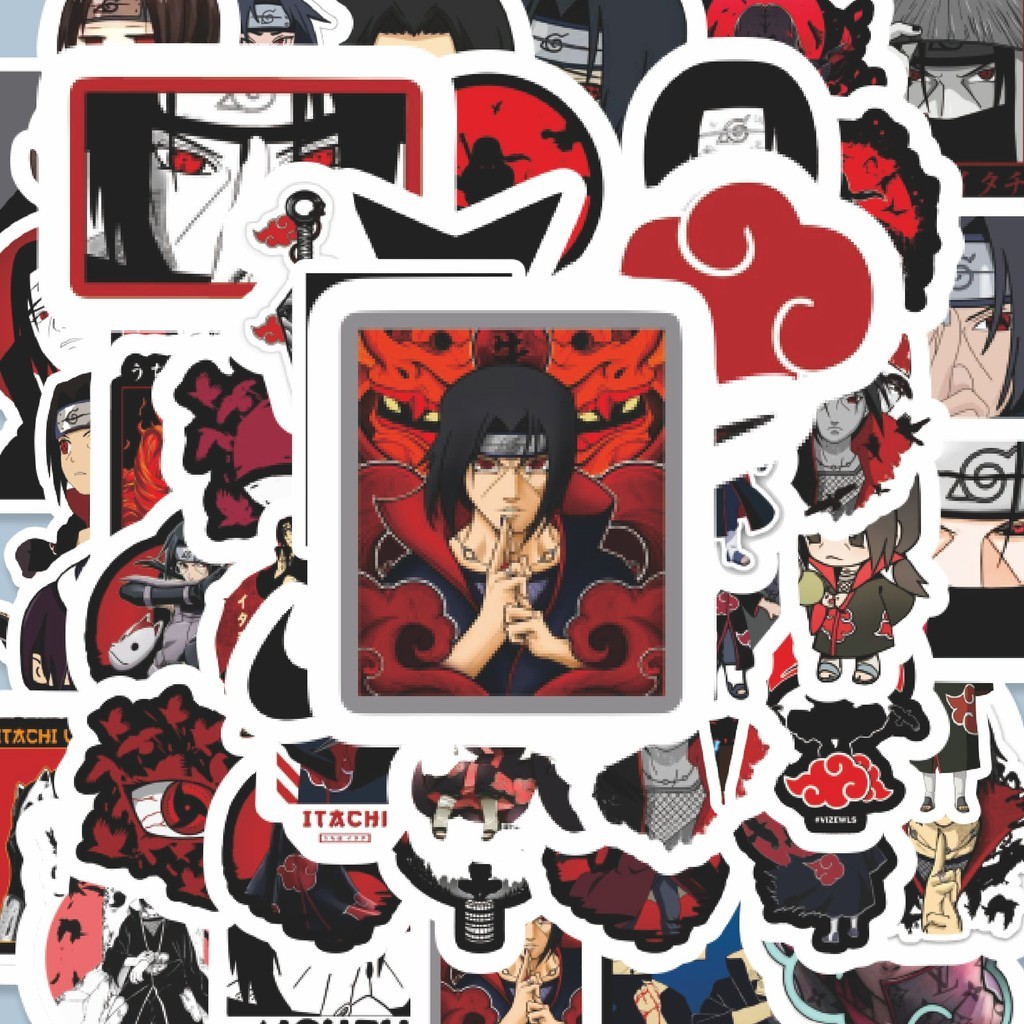 

100PCS Lucu Stiker Anime Uchiha Itachi Stiker Aesthetic Stiker Anti Air Stikers Berperekat Waterproof sticker decal buat Motor Helm Buku Journal Koper Casing HP Laptop Botol Minum Hadiah anak