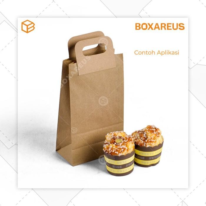 

Promo Paper Bag Kantong Roti Lunch Paperbag Kraft Polos | PBSH2313 - Brown terlaris