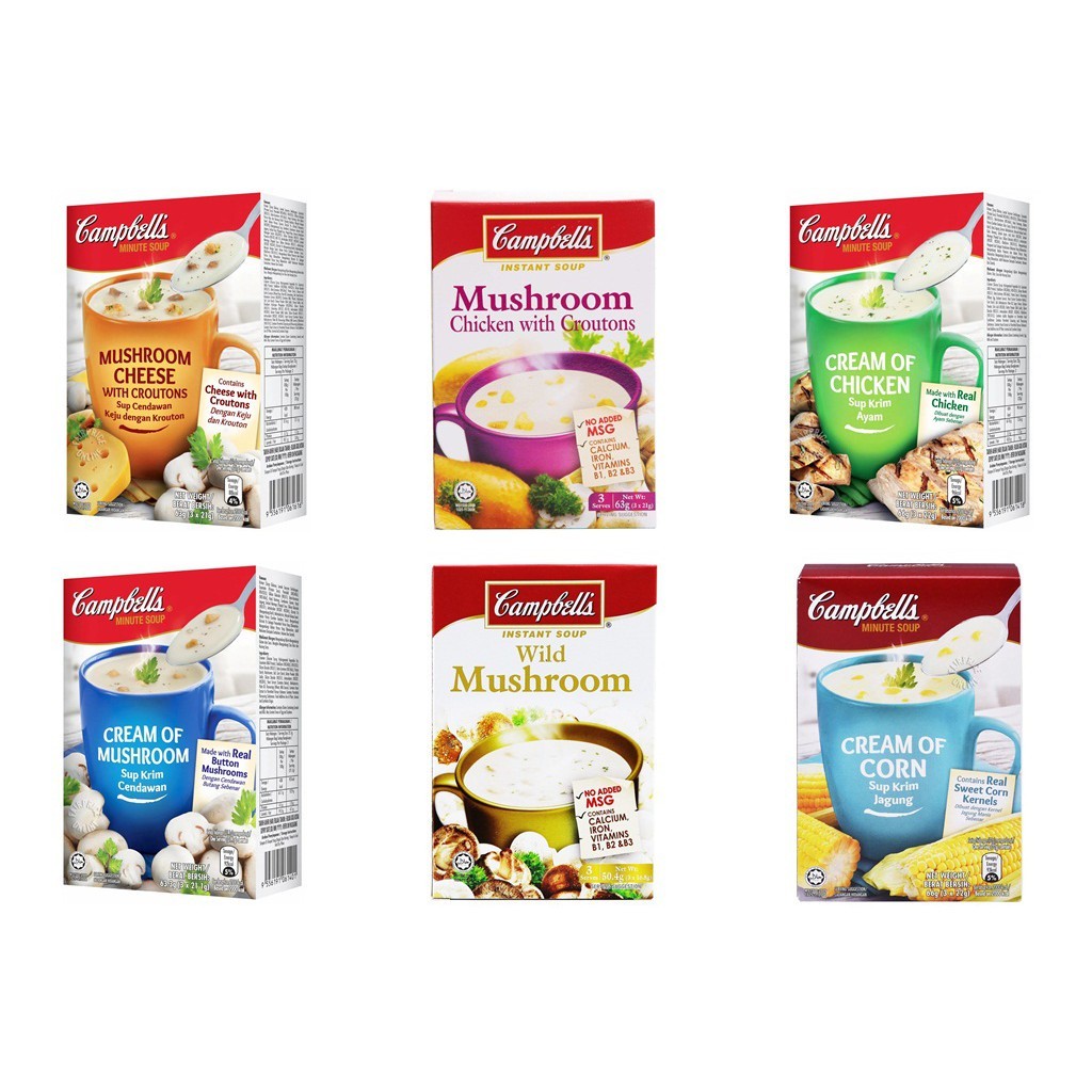 

CAMPBELLS Instant Soup - Mushroom/Chicken/Corn Cream Sup Instan