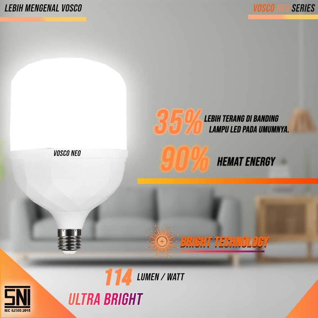 VOSCO NEO 5W 10W 15W 20W 30W 40W 50W 60WLampu LED Vosco Super Terang