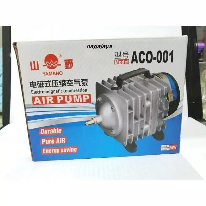 aerator udara air pump mesin gelembung udara kolam ikan YAMANO ACO 001 aksesoris aquarium peralatan 