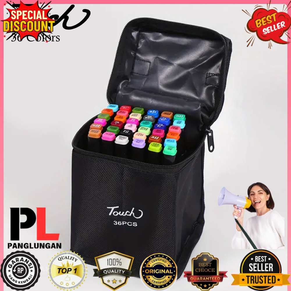 

Touch Spidol Dual Side Fine Art Brush Art Marker Set 36 Warna - CY-006