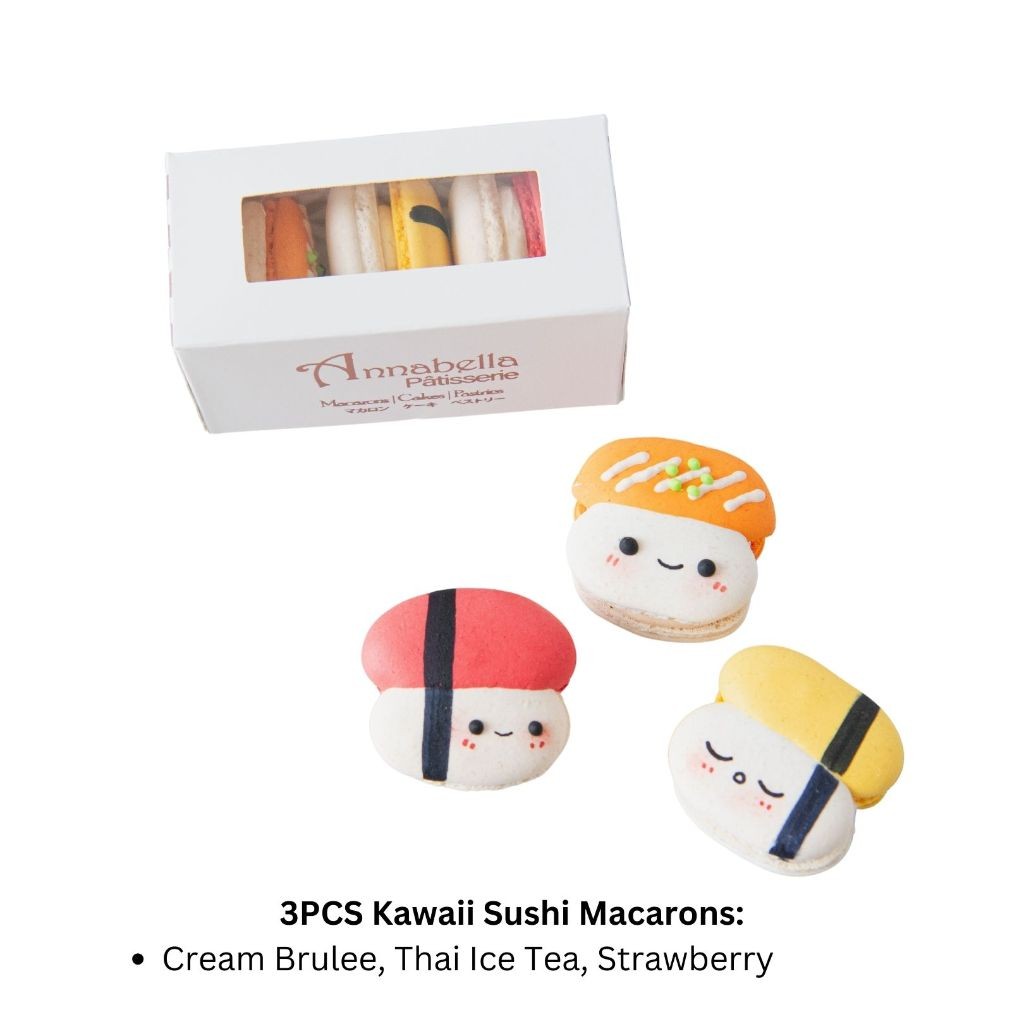 

Annabella Patisserie 3PCS Kawaii Sushi Macarons in Gift