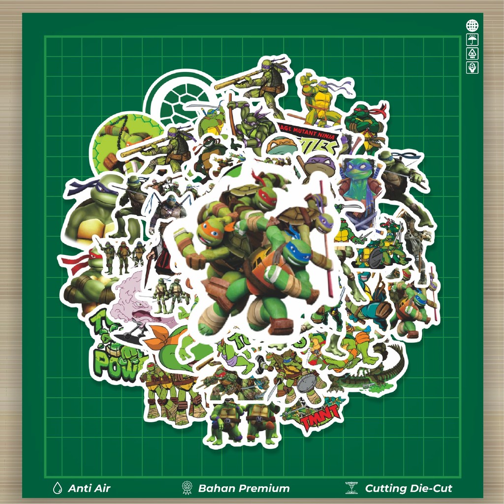 

HOT 50 PCS STIKER Sticker Kartun Ninja Turtles Sticker Stiker Fashion Cars Decal Dingin Kartu Album Custom Vinyl Anti Air- Sticker Aesthetic Buku Journal Koper Casing HP Tablet Laptop Helm Motor Botol Minum