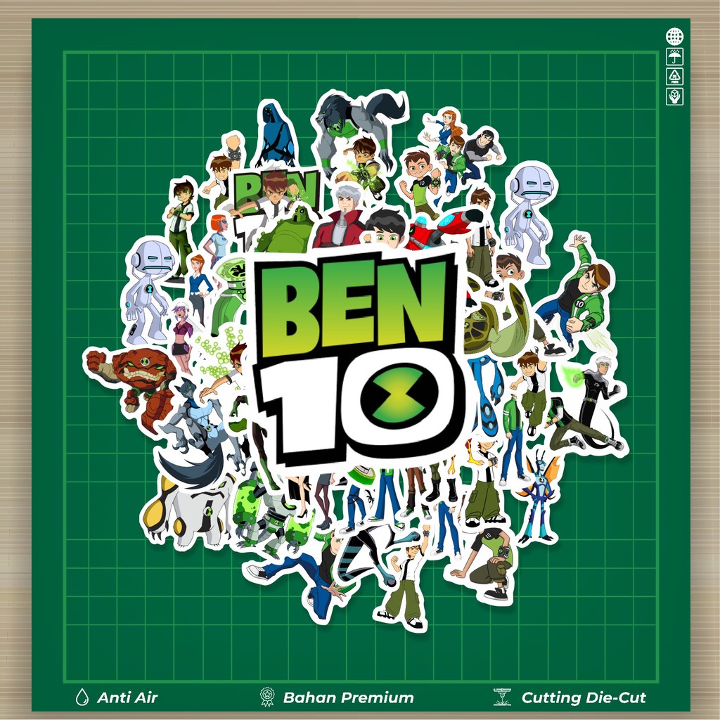 

HOT 50 PCS STIKER Sticker Kartun Ben-10 Sticker Stiker Fashion Cars Decal Dingin Kartu Album Custom Vinyl Anti Air- Sticker Aesthetic Buku Journal Koper Casing HP Tablet Laptop Helm Motor Botol Minum