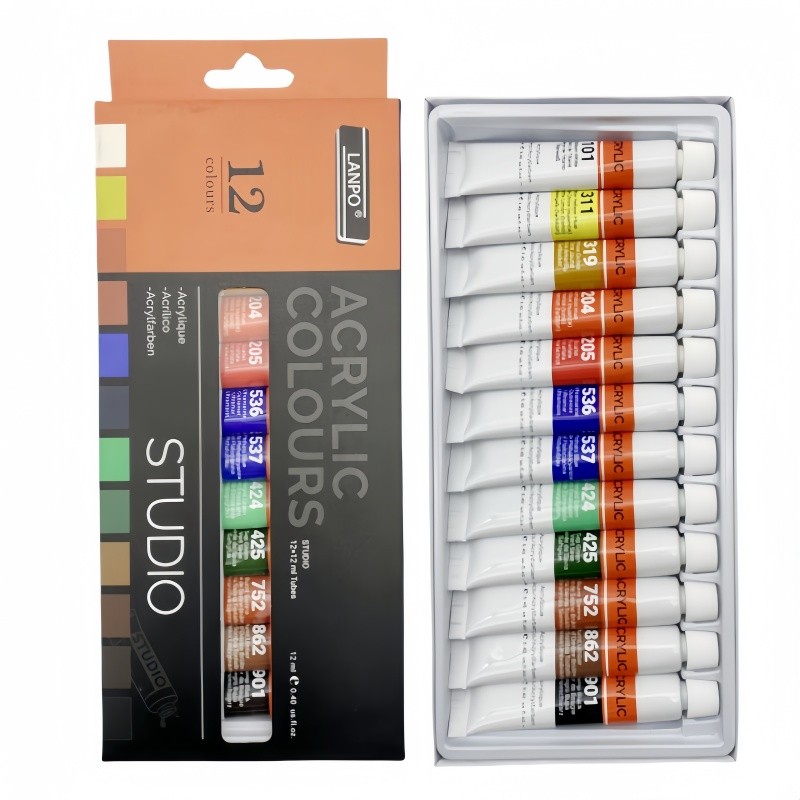 

12 color /24 color tubular acrylic paint set diy graffiti painting paint set for art beginners