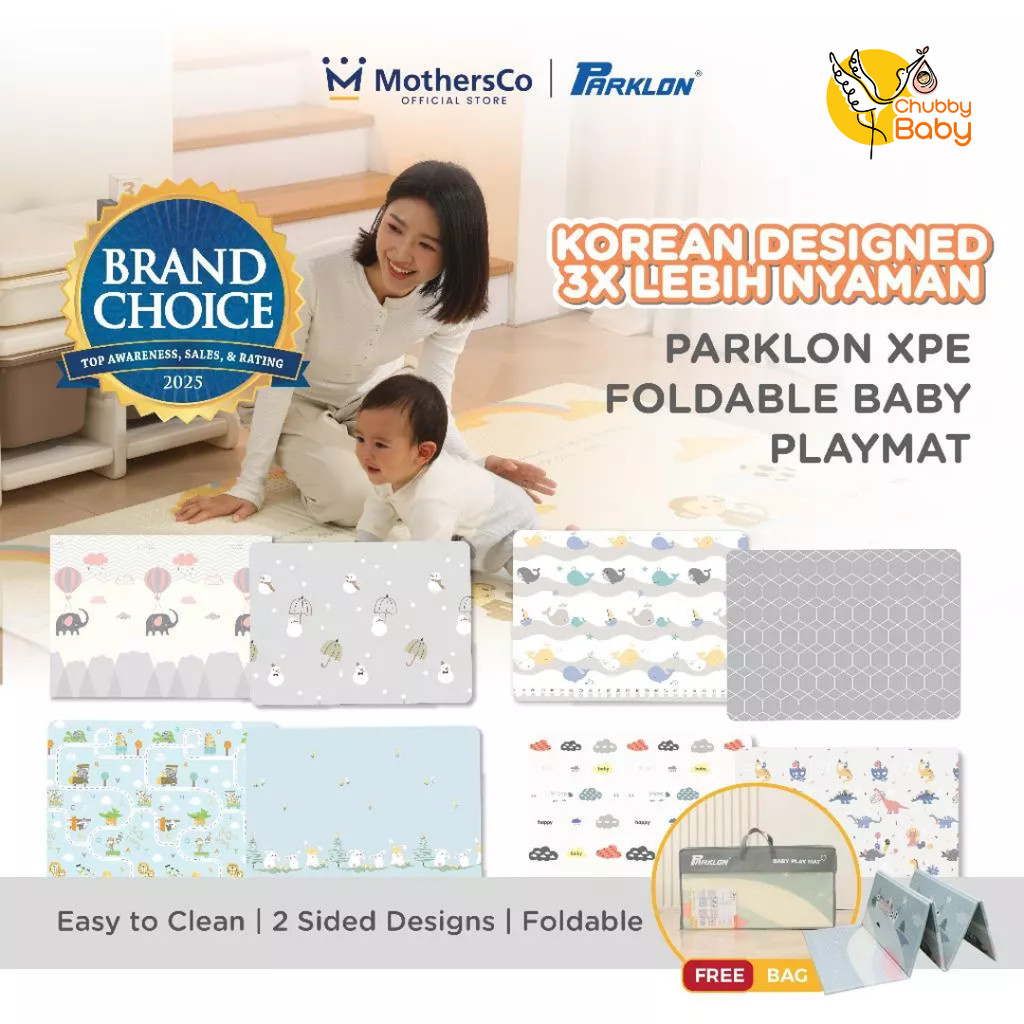 Parklon XPE Fold Playmat 150x200cm /180x200cm | Playmat Lipat | Karpet Lipat Bayi