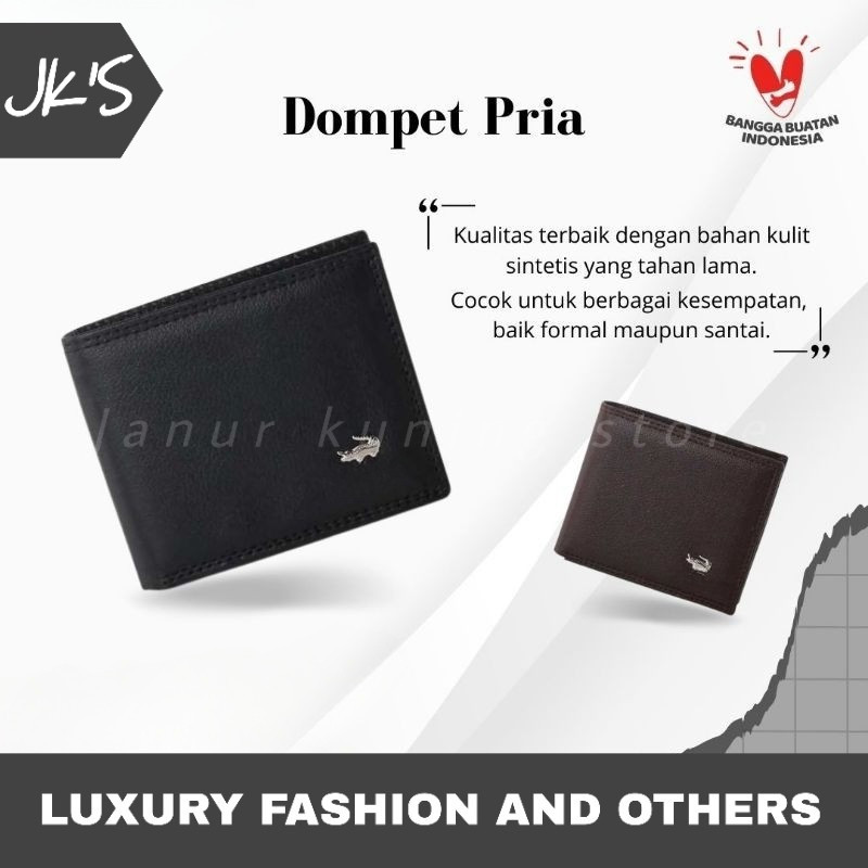 Dompet pria | Dompet kulit pria  pendek untuk slot uang anti air syntethic dompet cowo keren
