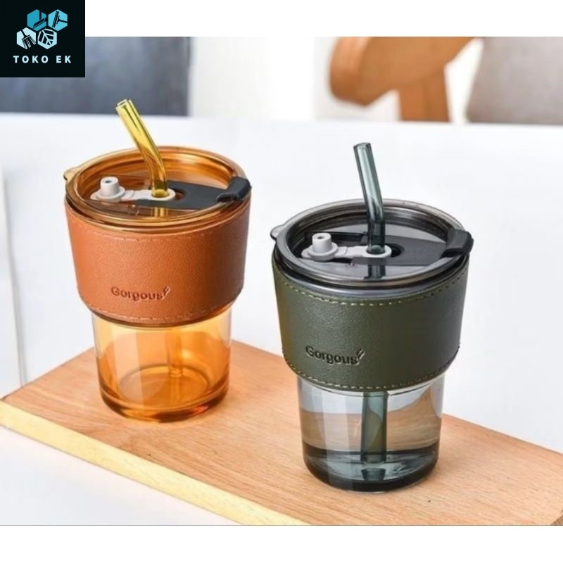 

EK Gelas minum kaca estetik aesthetic| botol minum kaca