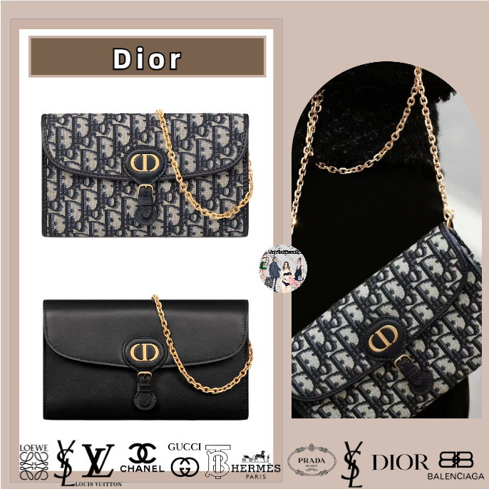 Dior Bobby East-West rantai tas tangan / rantai tas / tas bahu garansi dua tahun asli (100% asli)