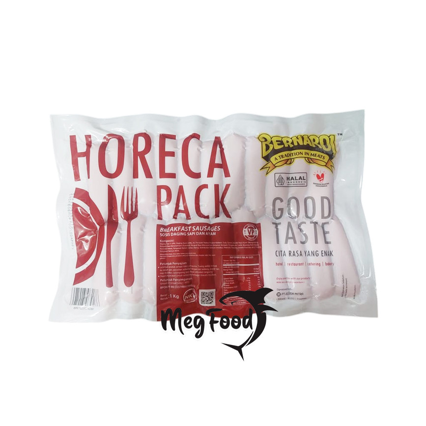

Bernardi Horeca Breakfast Sausage 1 Kg - Sosis Daging Sapi dan Ayam
