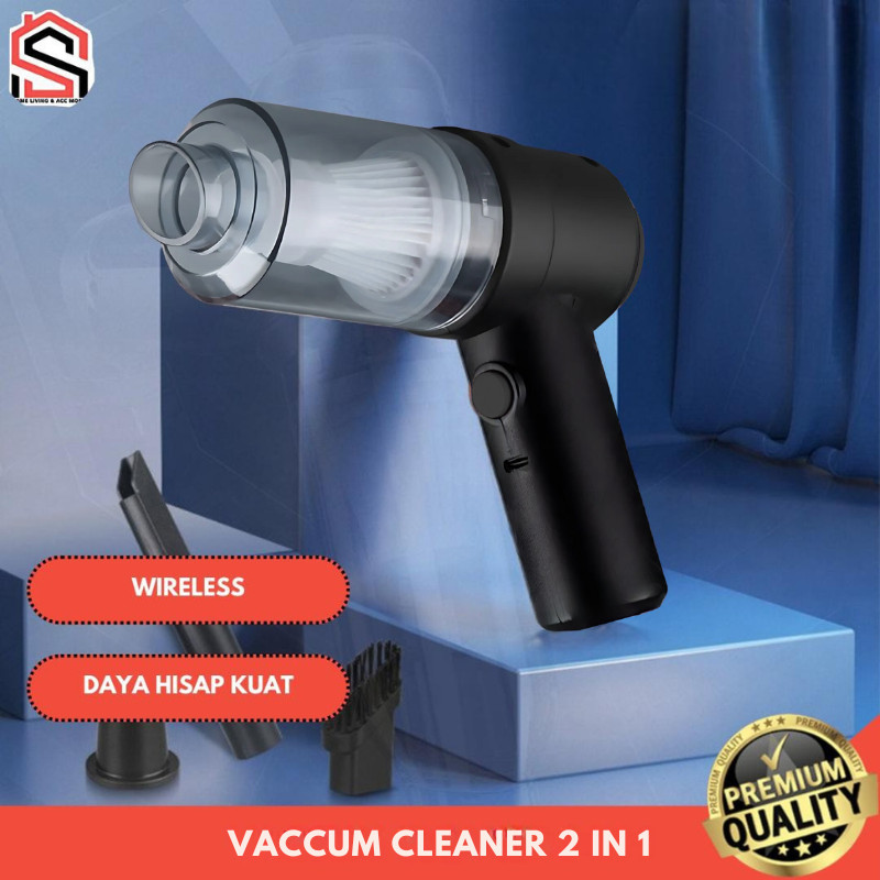 Vacuum Cleaner Portable Mini 2 in1 Wireless Penyedot Mini Peniup Pembersih Debu Furniture Ruangan