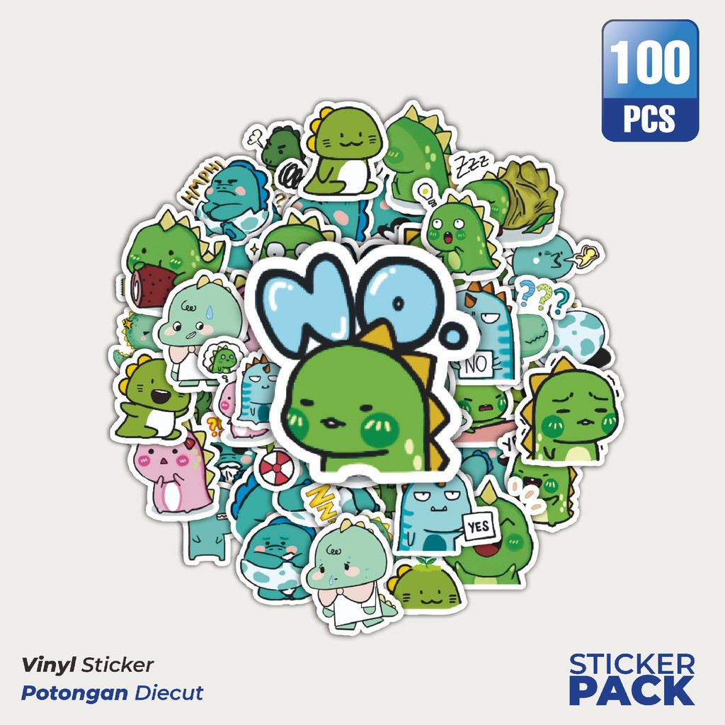 

Stiker Vinyl Stiker Baby Funny Dinosaur 2 [Bayi Dinosaurus Lucu] Waterproof Aesthetic- Untuk Laptop, Motor, dan Helm - Paper Stationery Pack