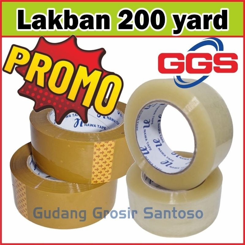

Lakban Bening/Coklat 200 Yard 6Pcs Daya Rekat KuatCO
