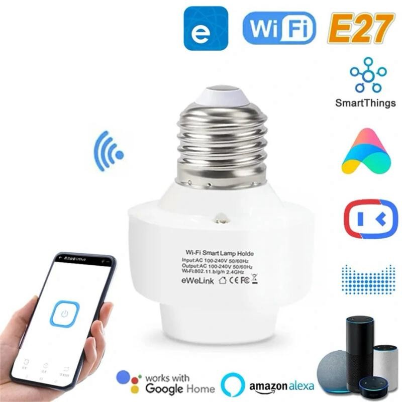 Fitting lampu otomatis E27 jaringan Wifi smart lamp system fiting automatic bisa di setting waktu ma