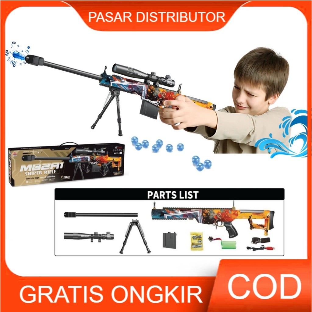 Mainan Anak 110CM M82A1 Mainan Tembakan Menarik Seru Soft Jumbo Outdoor Bubble Anak