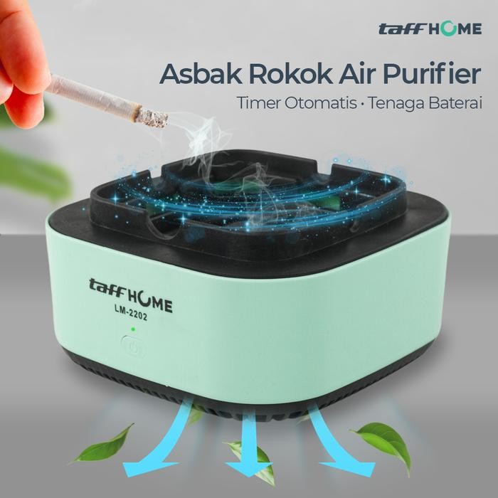ASBAK ROKOK AIR PURIFIER FILTER CIGAR ASHTRAY LM-2202 - Hijau