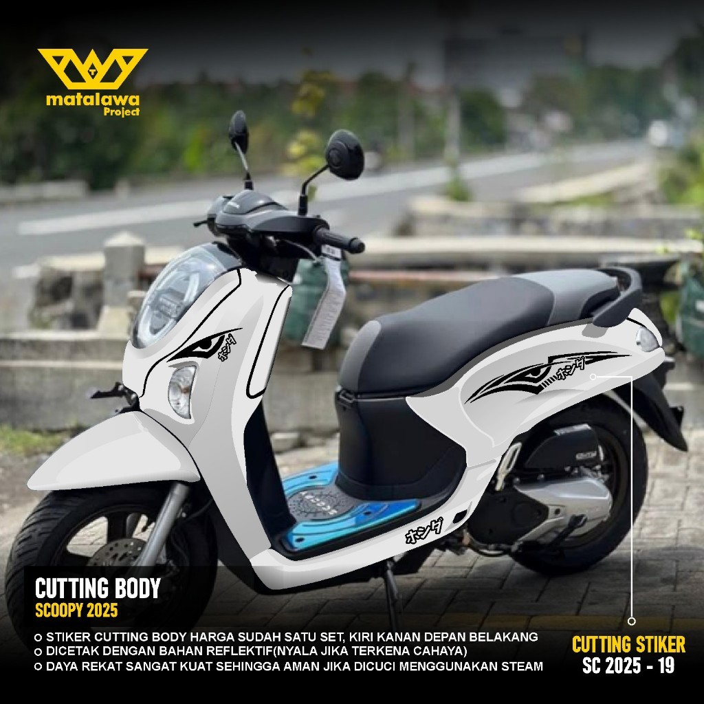 Sticker Cutting All Body Scoopy Stiker Timbul Full Set Terbaru 2025 Stiker bukan Full Body 19