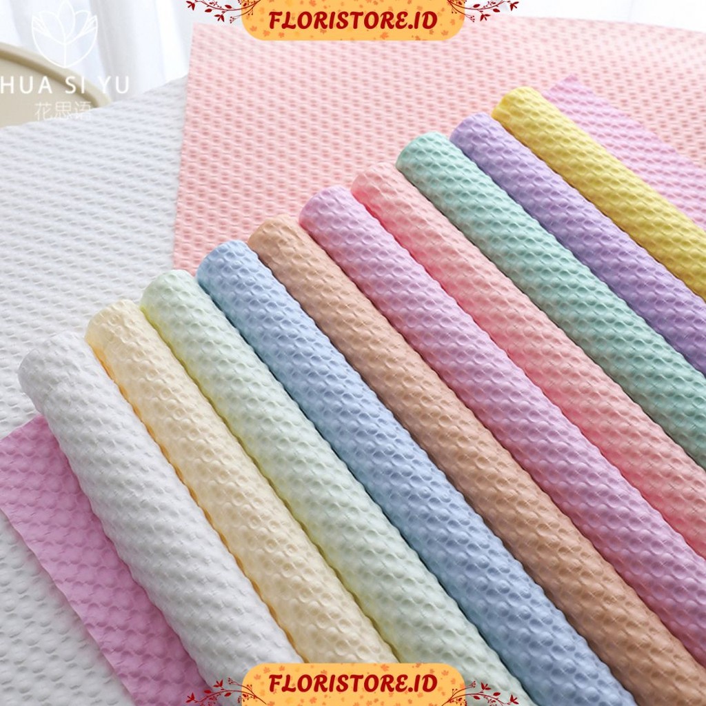 

PUFF ART PAPER EMBOSS / CELLOPHANE / FLORIST PAPER / KERTAS BUKET BUNGA / WRAPPING WRAPPER