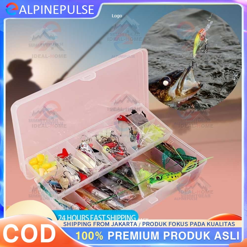 75pcs Set Umpan Pancing Fishing Tackle Box Soft Plastic Lure Umpan Campur Set Aksesoris Umpan Pancin