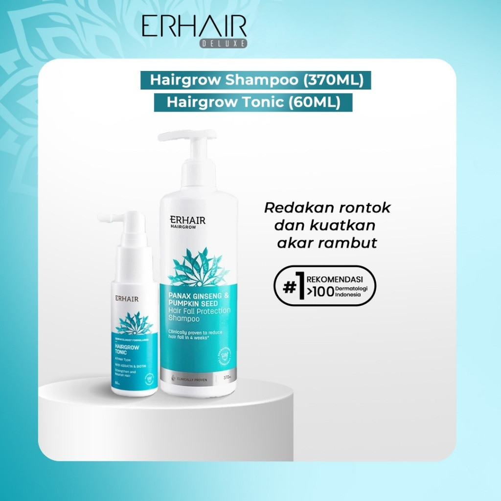ERHA Shampoo Penumbuh Rambut Hairgrow Hair Fall Shampo & Tonic - ERHAIR