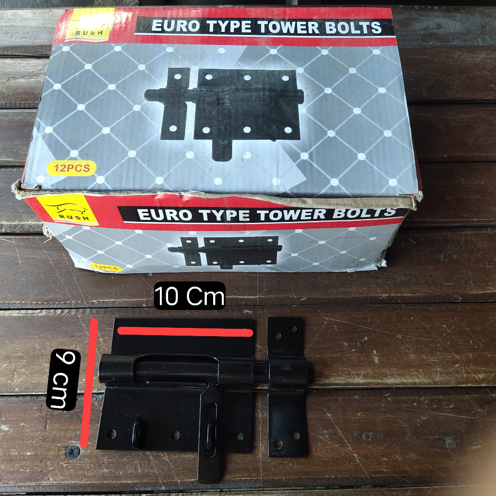 Grendel Overvale/Grendel Hitam super Tebal/Grendel Overpal /Slot Kunci pintu jendela besi Tebal Hita