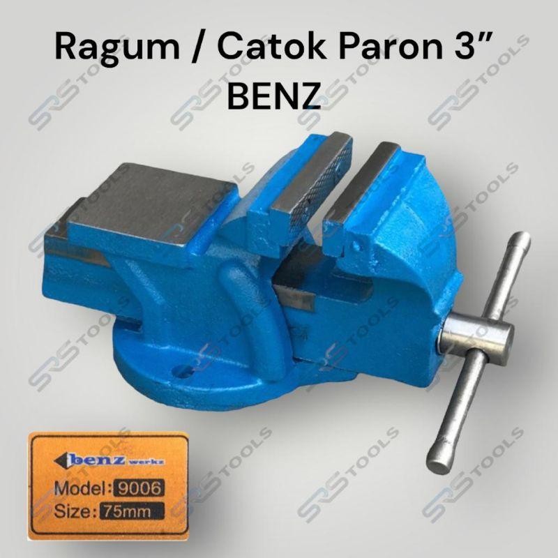 BENZ BZ9006 Ragum 3 Inch Heavy Duty - Catok Paron Duduk Meja Bench Vise