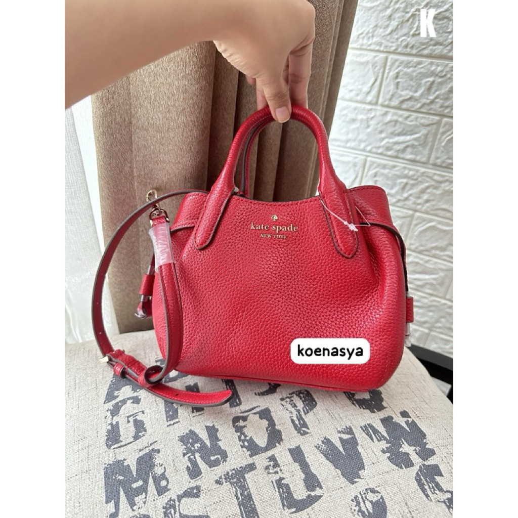 ks kate spadeoriginal mini dumpling hand/crossbody bag red perfect cherry new newCO