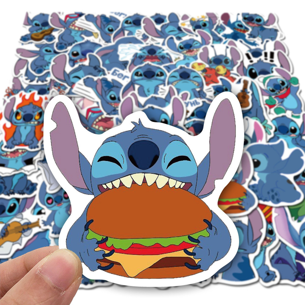 

10/30/50pcs Cute Cartoon Disney Lilo Stitch Stickers Anime Decals Laptop Notebook Phone Suitcase Decoration Sticker Kids Toys