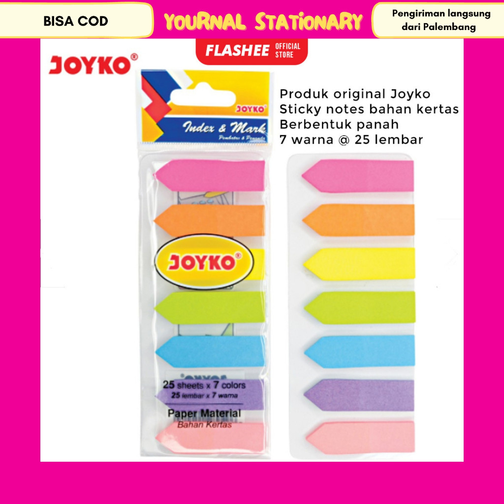 

Pembatas Flashee Penanda Panah Sticky Notes Joyko Index Mark Panah Pembatas Joyko Warna Warni