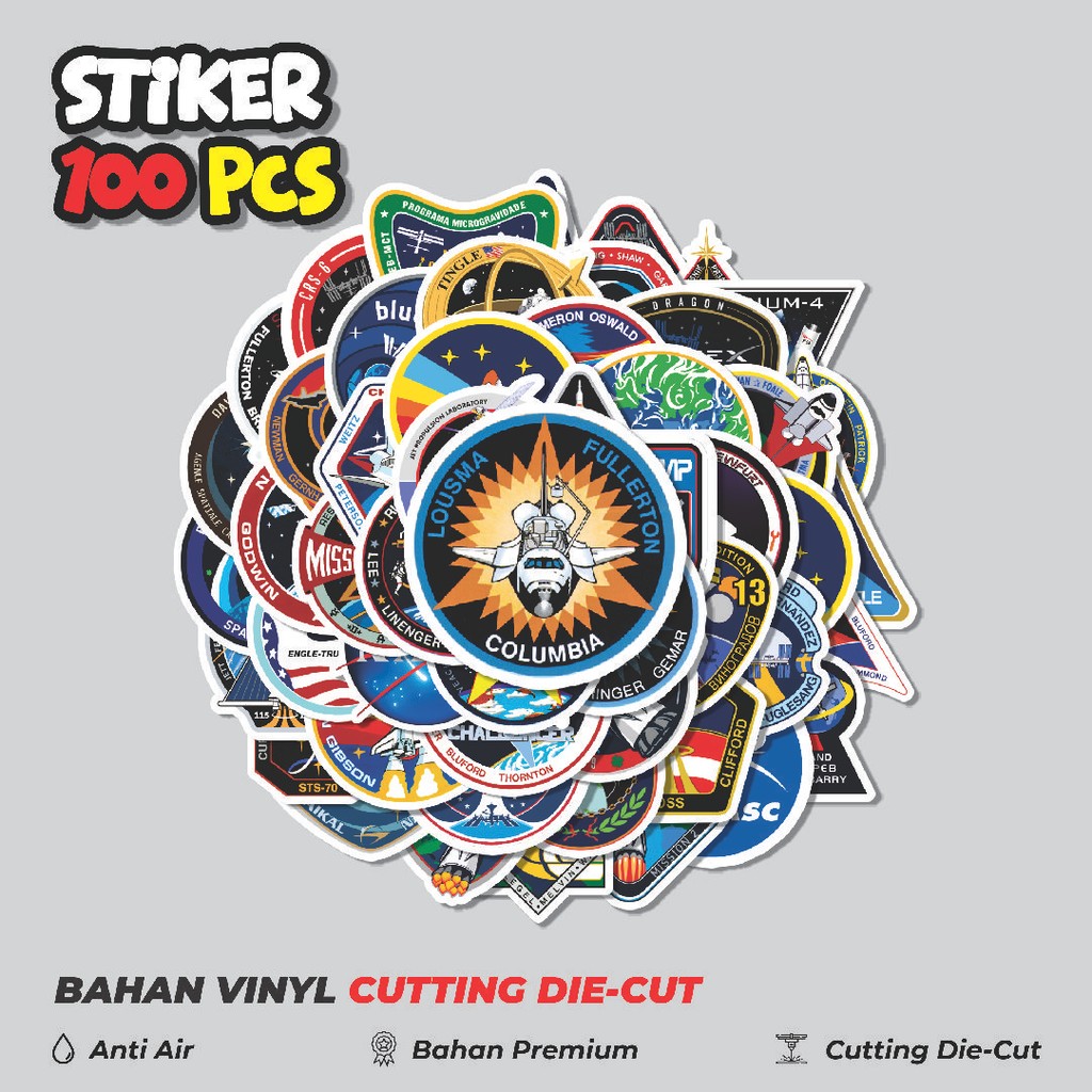 

Terbaru! 50 pcs Stiker Space Mission Series [Misi Luar Angkasa] Dekorasi Lucu Kreatif untuk Notebook, Skateboard, HP