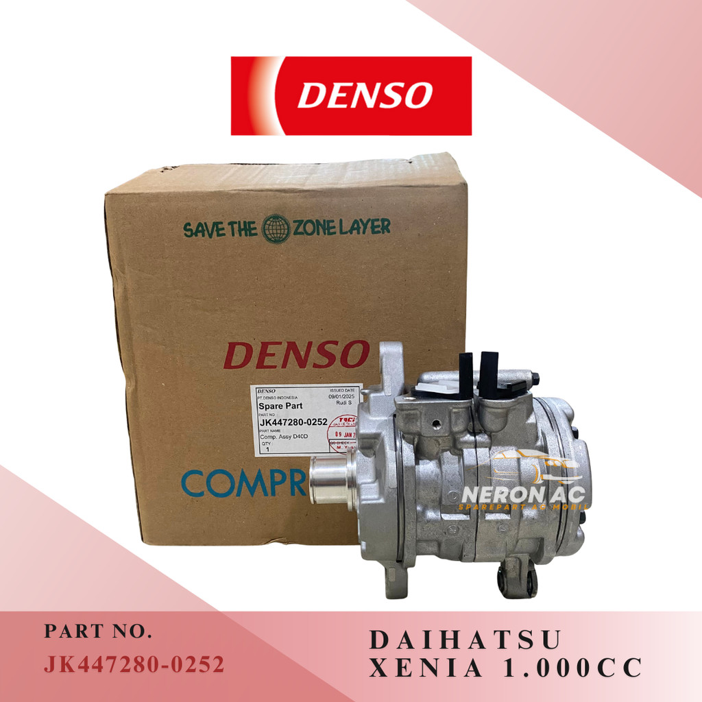 KOMPRESOR AC MOBIL DAIHATSU XENIA GRAND MAX 1.000CC ESCUDO 1.6CC DENSO ASLI JK447280-0252