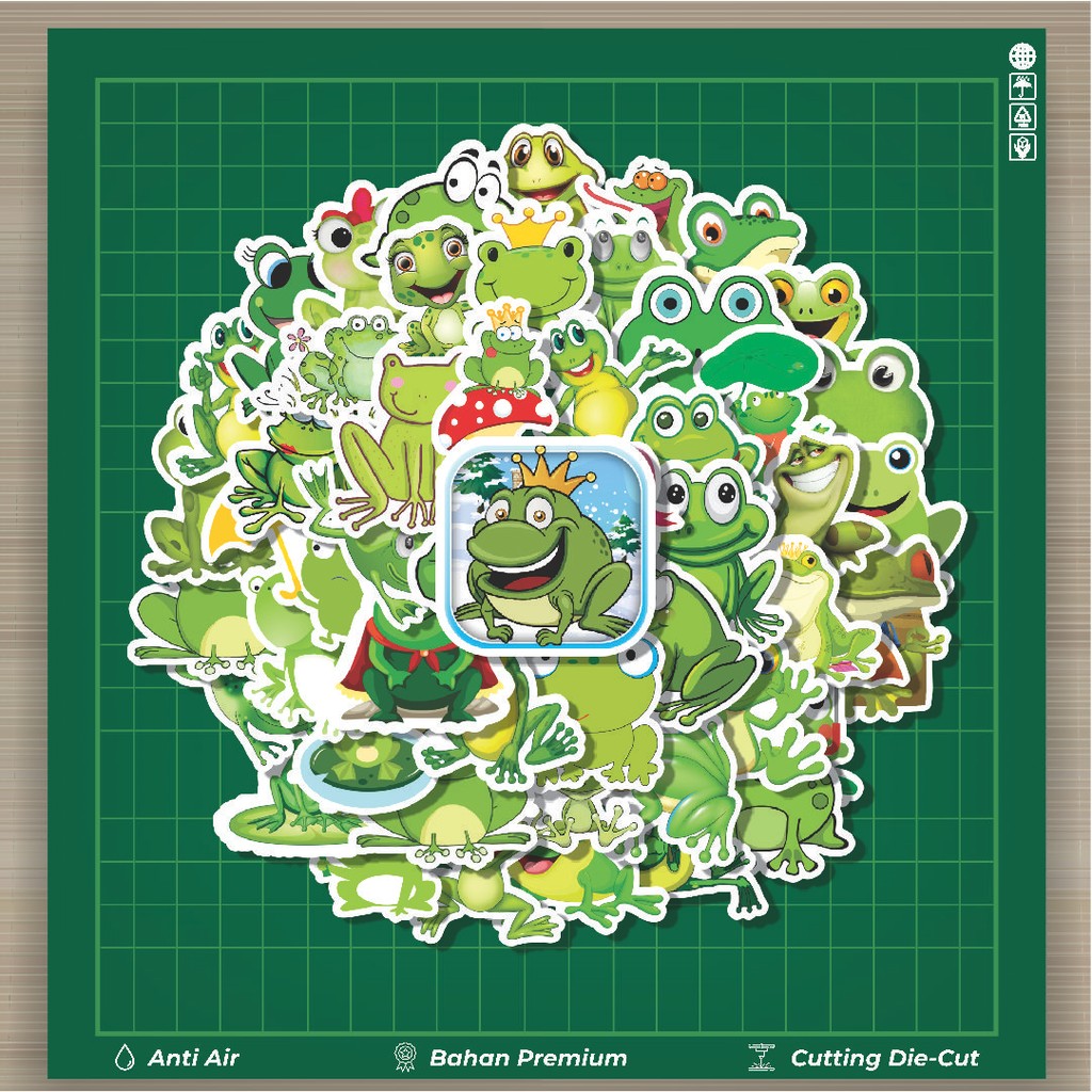 

HOT 50 PCS STIKER Stiker Kawaii Frog Series B [Katak] Stiker Fashion Cars Decal Dingin Kartu Album Custom Vinyl Anti Air- Sticker Aesthetic Buku Journal Koper Casing HP Tablet Laptop Helm Motor Botol Minum