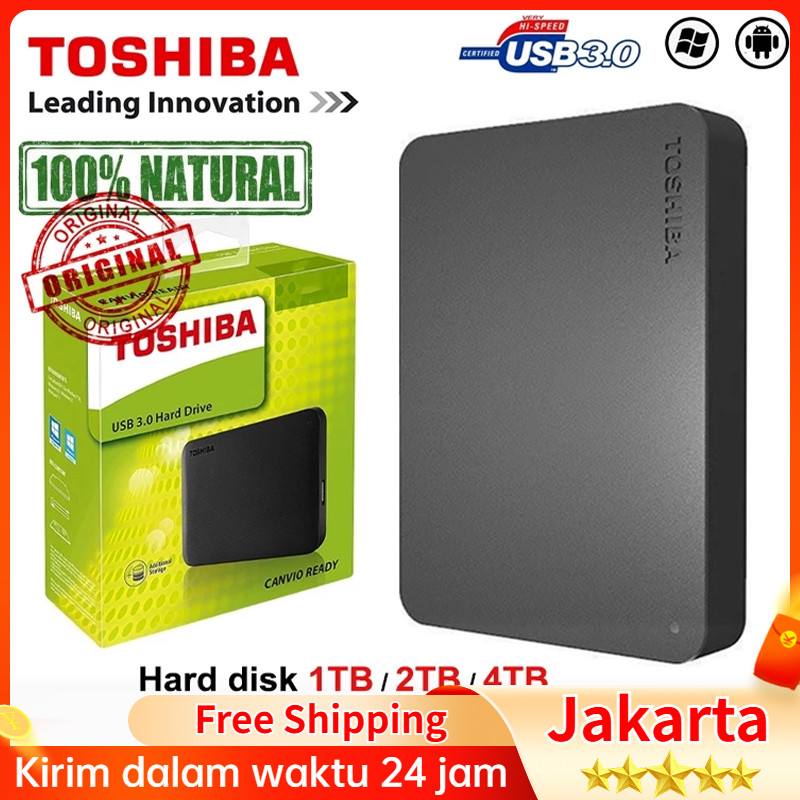 Toshiba 2TB 1TB Hardisk Eksternal 2.5" Portable Hardisk USB 3.0 SSD Untuk PC/Laptop