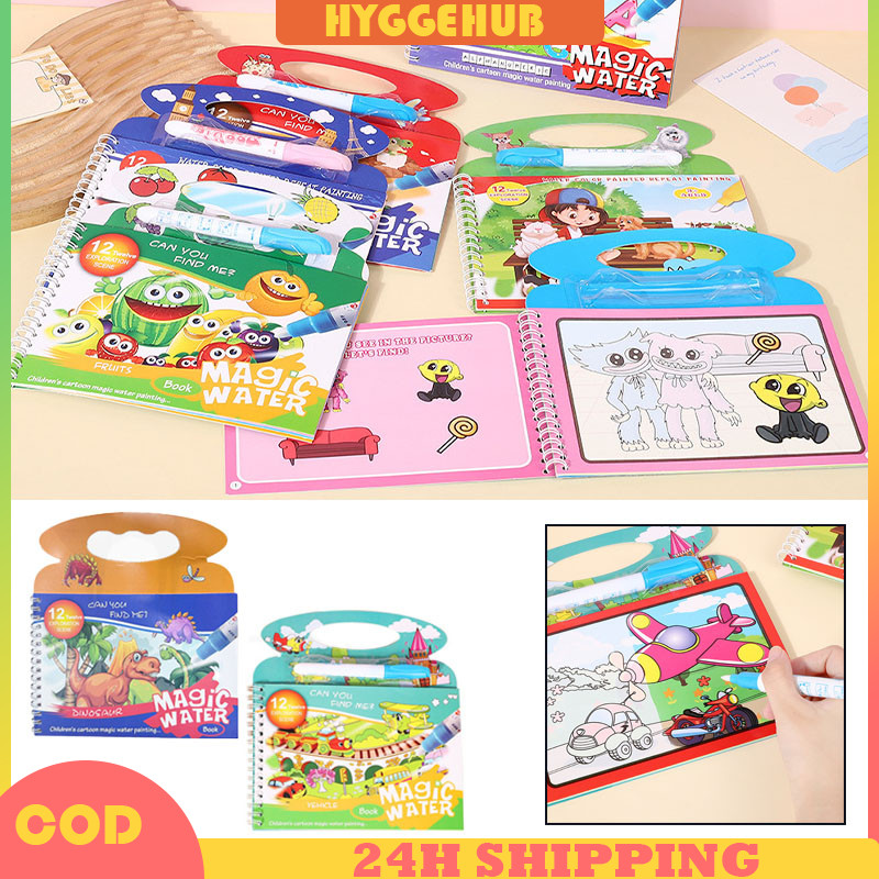 Buku Edukasi Menggambar Dan Mewarnai/Mainan Ajaib/Buku Gambar Air Ajaib