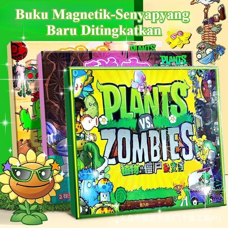 

Busy book / Plants vs. Zombies / Buku Tenang Magnetik / Mainan Anak Besar DIY / Buku Stiker Magnetik, Stiker Zombie Lucu / Pola Tanpa Pemotongan