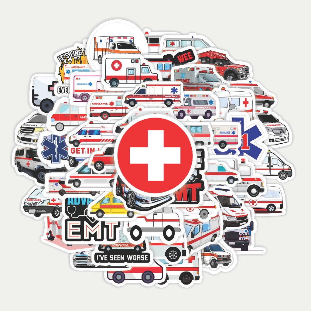 

Sticker Pack Stiker Ambulance | Sticker TUMBLR | Stiker LAPTOP KOPER HELM